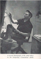 Russell Hoban the artist. Photograph © ‘American Artist’ magazine, 1961